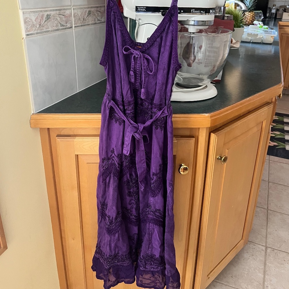 Sakkas Purple Midi Dress, S/M